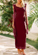 Sleeveless Ruffle Cocktail Party Maxi Bodycon Dresses