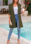 PRETTYGARDEN Women's Spring Fall Long Blazer Jackets Long Sleeve Lapel Pockets Loose Fit Work Casual Blazers Outerwear