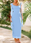 PRETTYGARDEN Women's Wedding Guest Dress Sleeveless Ruffle Formal Cocktail Party Maxi Bodycon Dresses