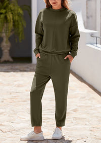 Long Sleeved Pullover Casual Sports Pants Two-Piece Set