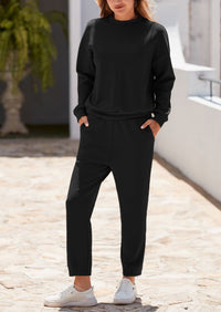 Long Sleeved Pullover Casual Sports Pants Two-Piece Set