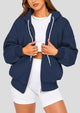 Zip Up Long Sleeve Loose Fit Y2K Casual Hoodies Cardigan