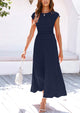 Casual Knit Short Sleeve Crop Top High Waist Skirt 2 Piece Sets