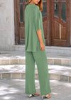 PRETTYGARDEN 2 Piece Outfits Casual Pullover Tops and Wide Leg Pants Tracksuits