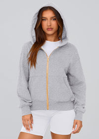 Y2K Zip Up Hoodie Long Sleeve Loose Fit Pockets Casual Sweatshirt
