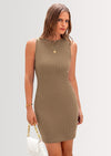 PRETTYGARDEN Spring Dresses for Women Sleeveless Bodycon Short Work Tank Dress Summer Casual Ribbed Mini Sundresses