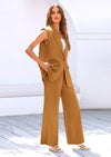 PRETTYGARDEN Women's 2 Piece Outfits Sleeveless Suit Vest and Wide Leg Pants Business Casual Blazer Sets