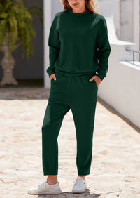Long Sleeved Pullover Casual Sports Pants Two-Piece Set
