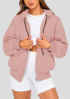 PRETTYGARDEN Women's Fall Oversized Hoodies Sweatshirt Long Sleeve Zip Up Pockets Loose Fit Y2K Winter Jackets Coat