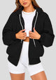 Zip Up Long Sleeve Loose Fit Y2K Casual Hoodies Cardigan