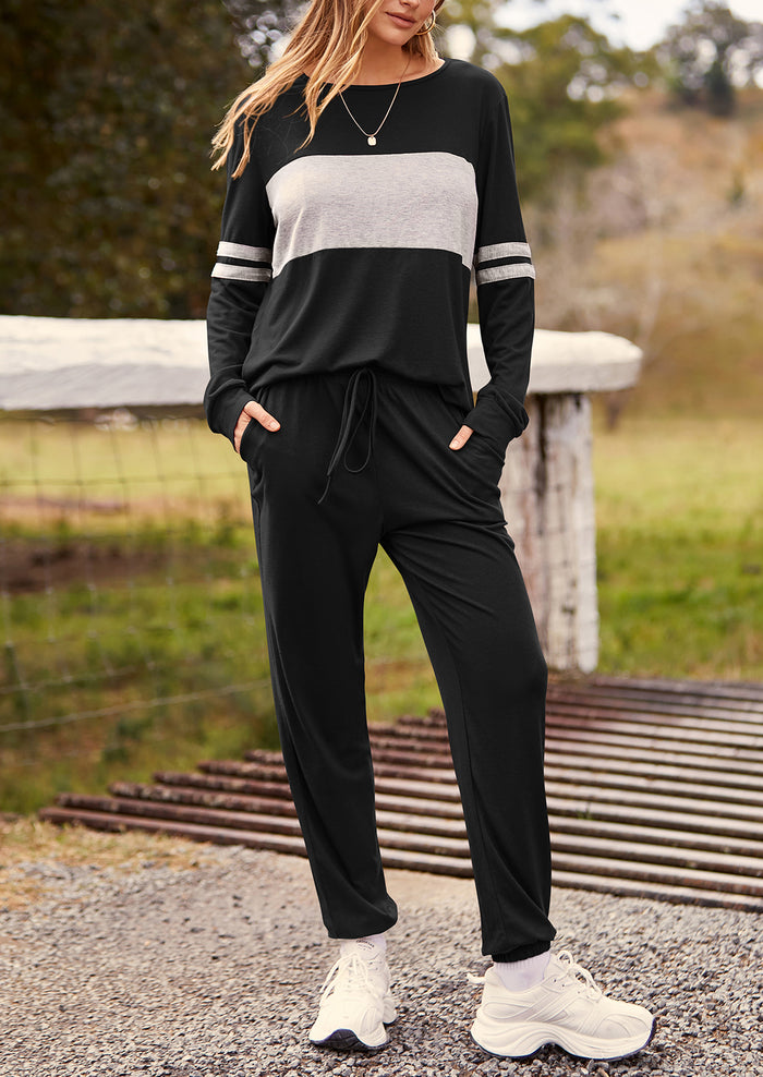 Long Sleeve Tracksuit with Long Pants Two Piece Sets