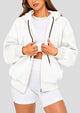 Zip Up Long Sleeve Loose Fit Y2K Casual Hoodies Cardigan