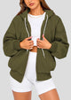 Zip Up Long Sleeve Loose Fit Y2K Casual Hoodies Cardigan