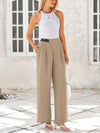 Wide Leg High Waisted Business Casual Work Pants