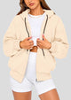 Zip Up Long Sleeve Loose Fit Y2K Casual Hoodies Cardigan