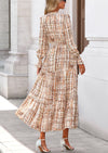 PRETTYGARDEN Women's Floral Maxi Dress Spring Long Sleeve V Neck Casual A Line Long Flowy Boho Party Dresses
