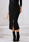 PRETTYGARDEN Corduroy Skirt Women Fall Fashion High Waisted Pencil Midi Skirts Business Casual Work Office Winter Outfit