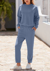 Long Sleeved Pullover Casual Sports Pants Two-Piece Set