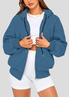 PRETTYGARDEN Women's Fall Oversized Hoodies Sweatshirt Long Sleeve Zip Up Pockets Loose Fit Y2K Winter Jackets Coat