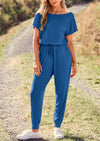 PRETTYGARDEN Dressy Off Shoulder Romper Spring Vacation Travel Lounge Outfits Clothes