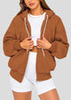 Zip Up Long Sleeve Loose Fit Y2K Casual Hoodies Cardigan
