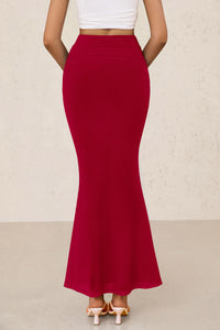 Mermaid Bodycon Trendy Casual High Waisted Ruffle Ruched Long Mesh Skirts