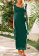 Sleeveless Ruffle Cocktail Party Maxi Bodycon Dresses