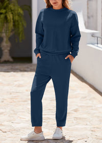 Long Sleeved Pullover Casual Sports Pants Two-Piece Set