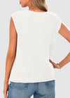 PRETTYGARDEN Women's Summer Sweaters Vest Sleeveless Button Down Cropped Pockets Chunky Knit Cardigan Trendy Tank Tops