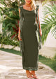 Sleeveless Ruffle Cocktail Party Maxi Bodycon Dresses