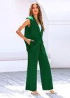 PRETTYGARDEN Women's 2 Piece Outfits Sleeveless Suit Vest and Wide Leg Pants Business Casual Blazer Sets