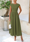 PRETTYGARDEN Women Summer Casual Patchwork Elegant Maxi Dresses