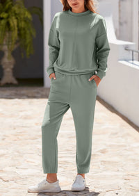 Long Sleeved Pullover Casual Sports Pants Two-Piece Set