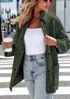 PRETTYGARDEN Women's Winter Faux Fur Coats Long Sleeve Lapel Button Down Pockets Fleece Sherpa Jacket Casual Trendy Outerwear