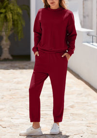 Long Sleeved Pullover Casual Sports Pants Two-Piece Set
