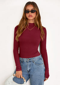 PRETTYGARDEN Women's Turtleneck Long Sleeve Shirts Fall Basic Tees Ribbed Fitted Tops Thermal Layering Knit Top Clothes