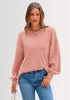 PRETTYGARDEN Oversized Sweatshirt for Women Fashion Crewneck Long Sleeve Pullover Waffle Knit Tops Fall Trendy Clothes