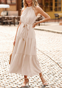 Sleeveless Halter Neck  Boho Dresses