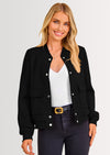 PRETTYGARDEN Women's Bomber Jackets Winter Trendy Varsity Jackets Shackets Button Down Cropped Coats with Pockets