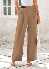 Wide Leg High Waisted Business Casual Work Pants