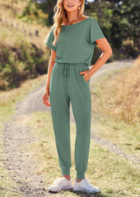 PRETTYGARDEN Dressy Off Shoulder Romper Spring Vacation Travel Lounge Outfits Clothes