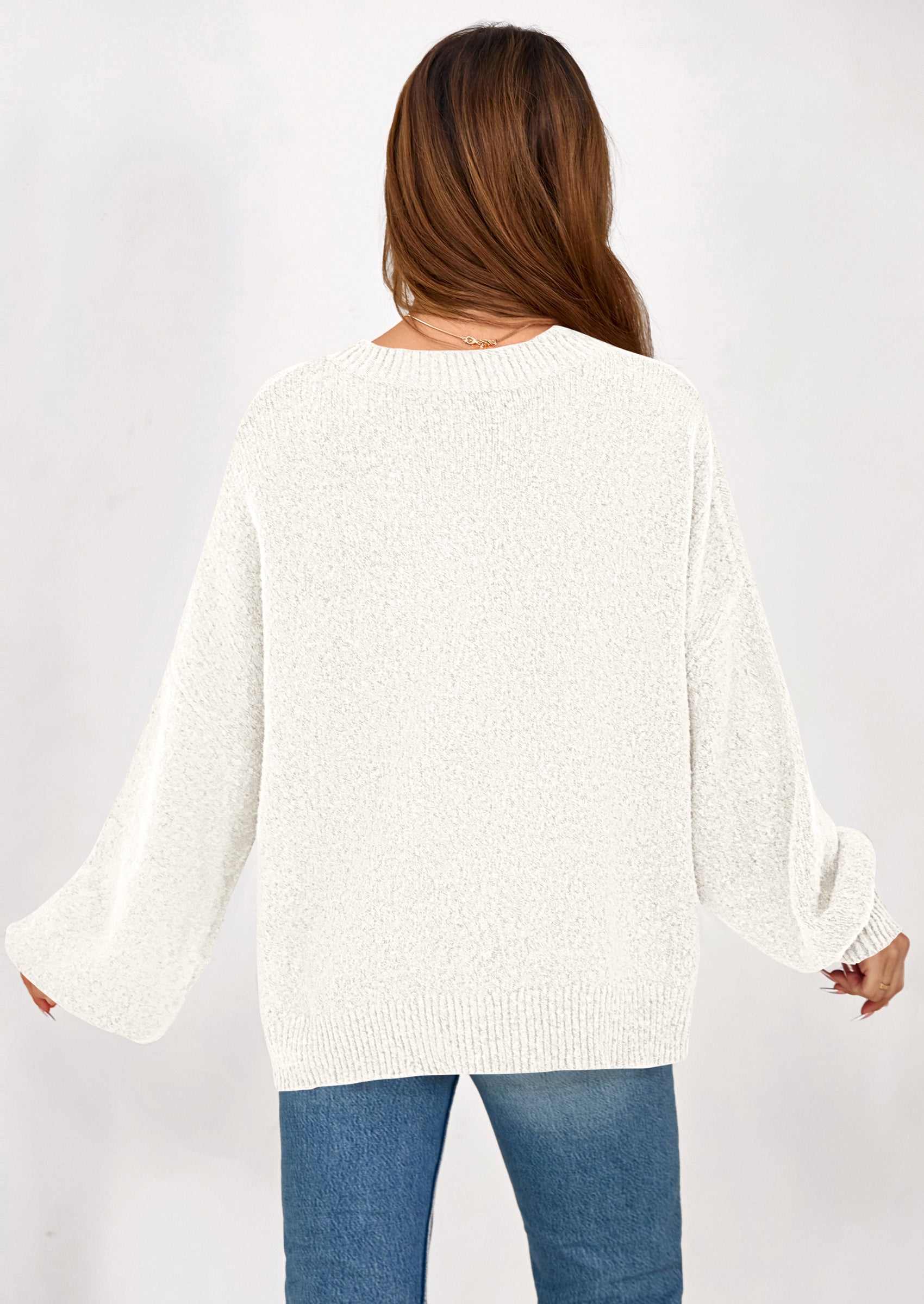 PRETTYGARDEN Sweaters for Women Fall Chunky Knit Long Sleeve Crew Neck Oversized Pullover Tops Winter Fashion Clothing