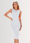 PRETTYGARDEN Women Bodycon Midi Dress Summer Spring Casual Vacation Sundress Fitted Sleeveless Tank Dresses