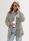 PRETTYGARDEN Women's Winter Faux Fur Coats Long Sleeve Lapel Button Down Pockets Fleece Sherpa Jacket Casual Trendy Outerwear