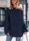 PRETTYGARDEN Women's Fall Oversized Sweaters Long Sleeve V Neck Dressy Casual Chunky Knit Loose Pullover Tops Winter Clothing