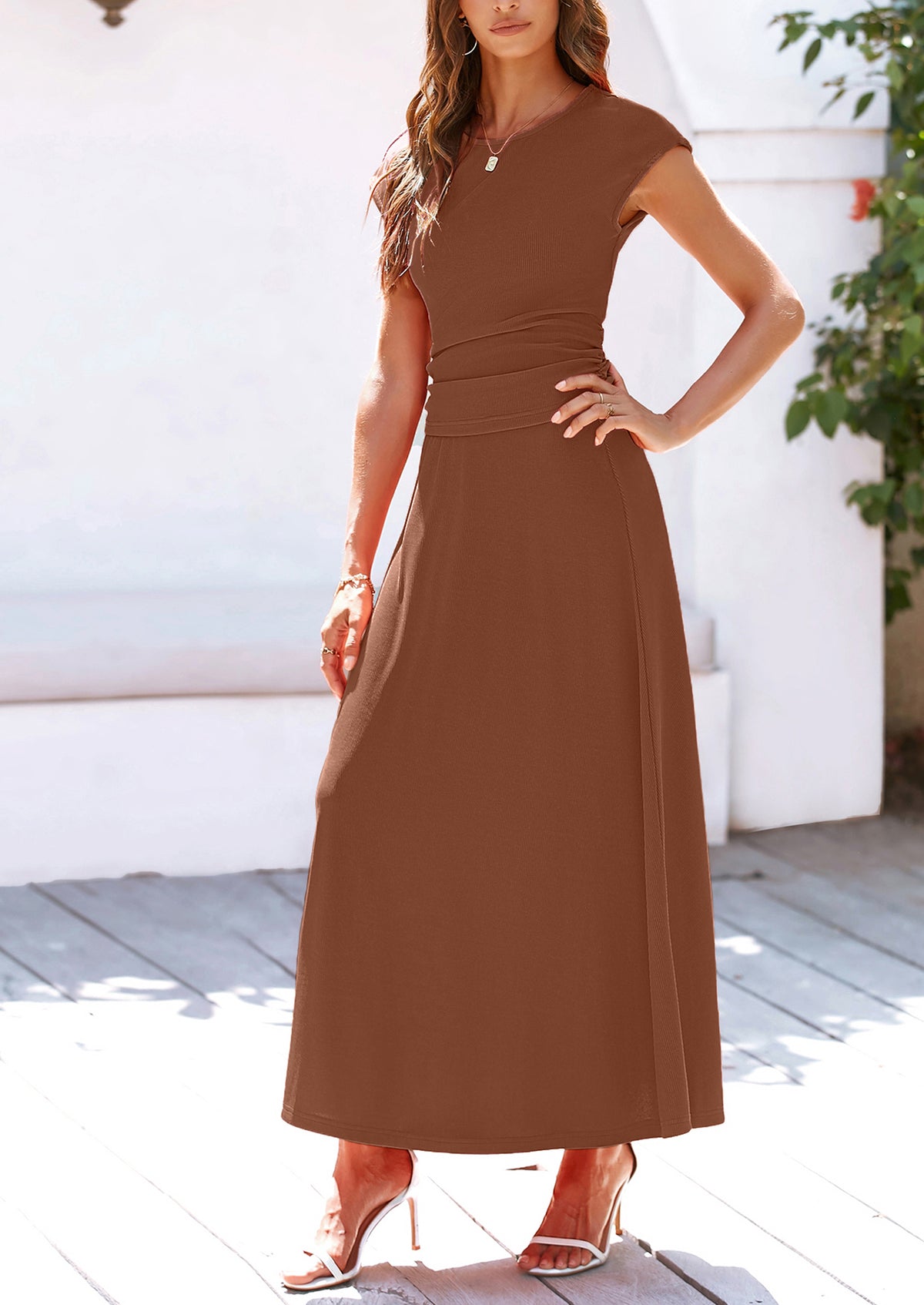 Casual Knit Short Sleeve Crop Top High Waist Skirt 2 Piece Sets