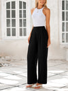 Wide Leg High Waisted Business Casual Work Pants