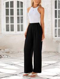 Wide Leg High Waisted Business Casual Work Pants