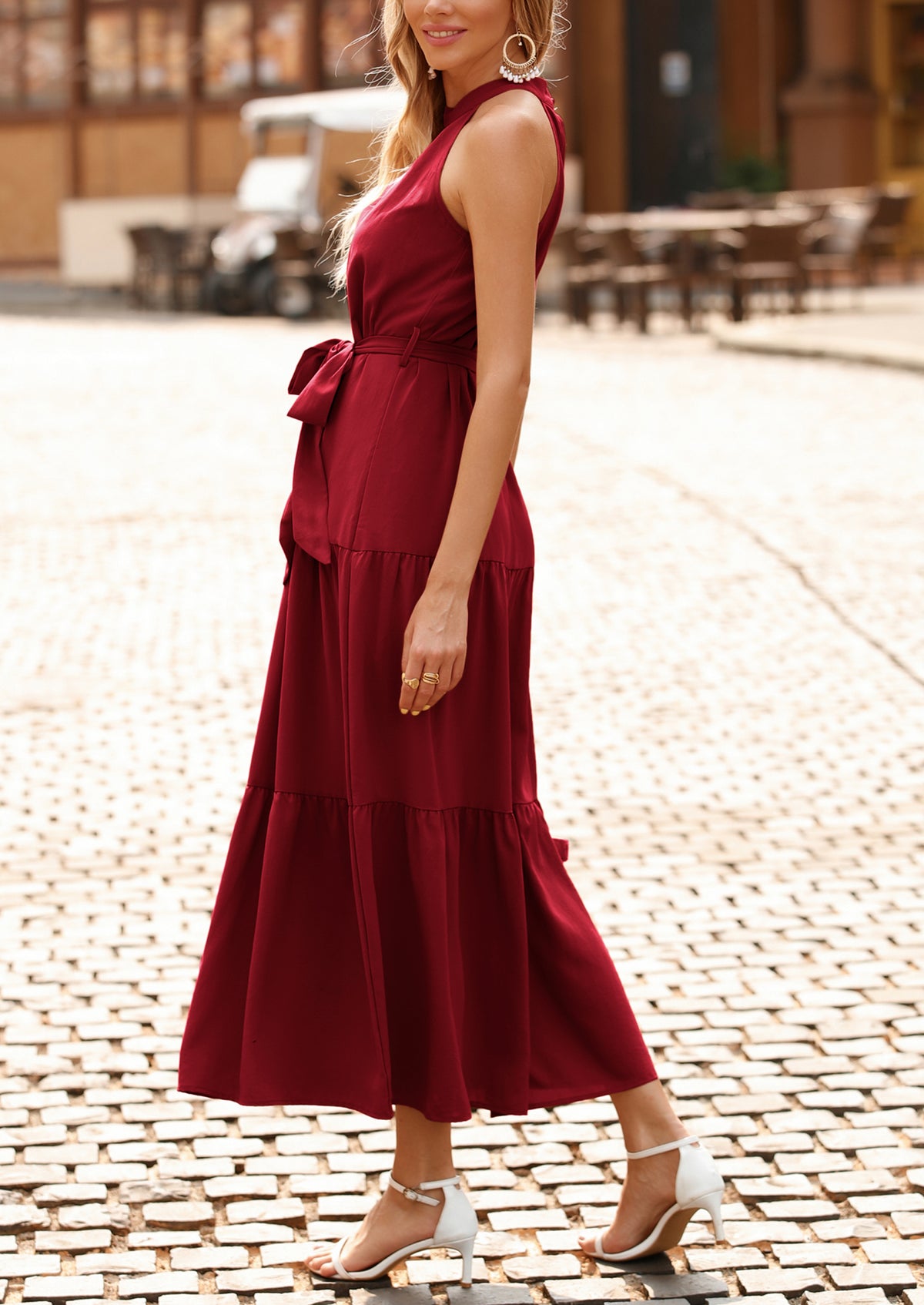 Sleeveless Halter Neck  Boho Dresses