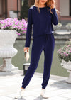 PRETTYGARDEN Lounge Outfit Long Sleeve Crewneck Pullover Tops High Waisted Pants Set Tracksuit